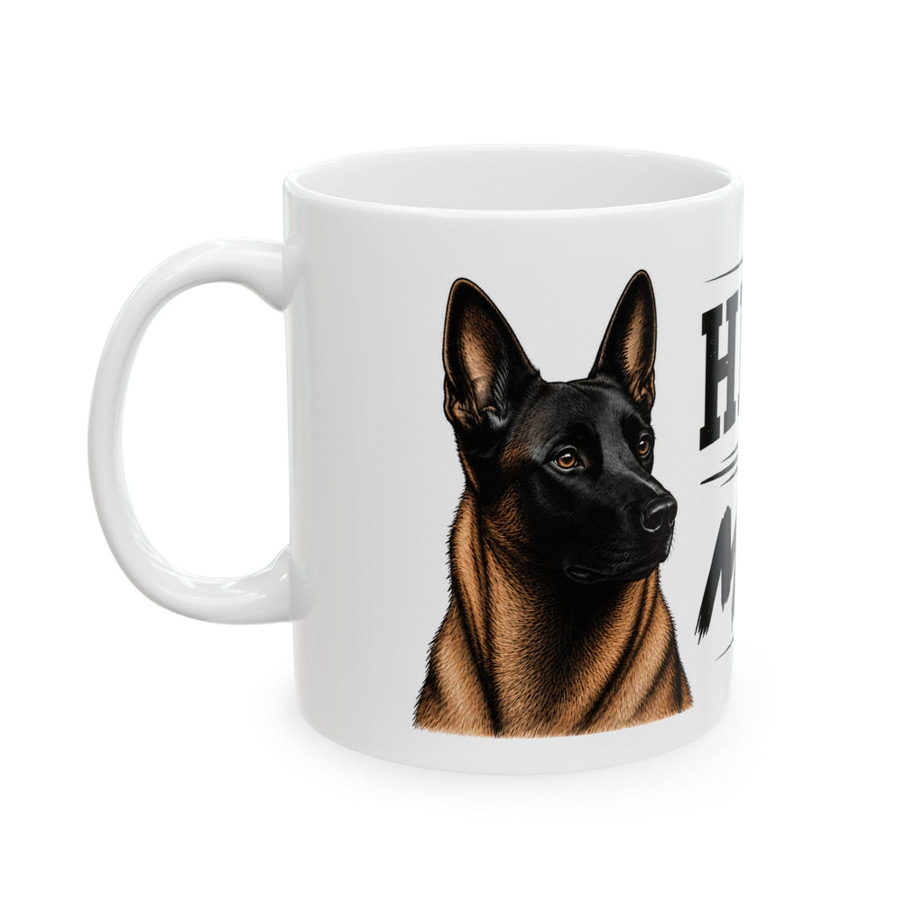 "Heroes Wear Masks Too" K9 Mali Dog Tribute Coffee Cup (11oz/15oz)
