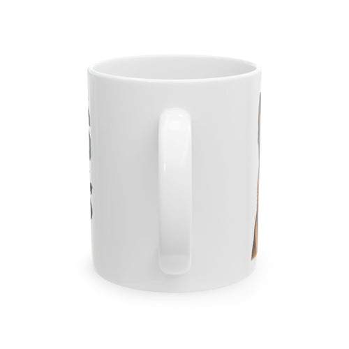 Ceramic Mug — "Heroes Wear Masks Too" K9 Dog Police Tribute Coffee Cup (11oz/15oz)